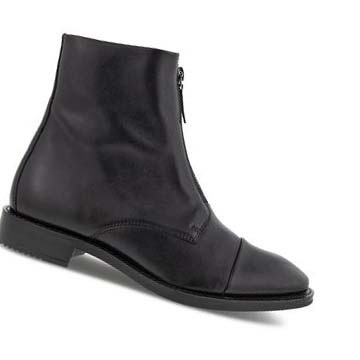 Women's Ecco Sartorelle 25 Tailored Central Zip Ankle Boots Black | USA 25FDN